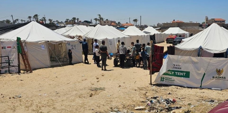 Baznas Dirikan Tenda Darurat dan Toilet Umum di Rafah