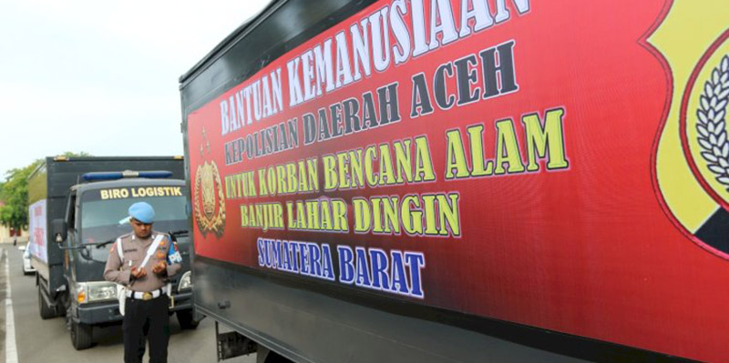 Polda Aceh Kirim Bantuan untuk Korban Bencana di Sumbar