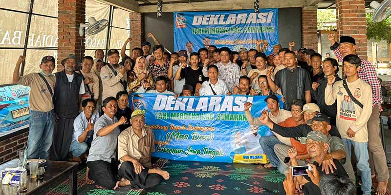 Ratusan Petani Semarang Deklarasi Dukung Sudaryono Jadi Cagub Jateng