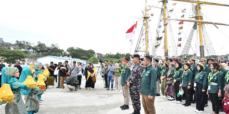 KRI Dewaruci Tiba di Sabang dalam Pelayaran Muhibah Jalur Rempah