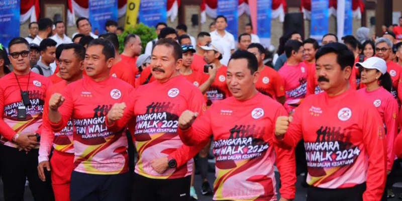 Bhayangkara Fun Walk 2024 Panggung Sinergitas Polri-Kejagung-TNI