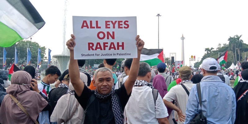 Aksi Umat Islam Doakan Kemerdekaan Palestina Bikin Merinding