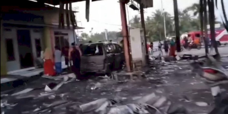 Sopir Minibus Tewas Terbakar Hidup-hidup di SPBU Pati
