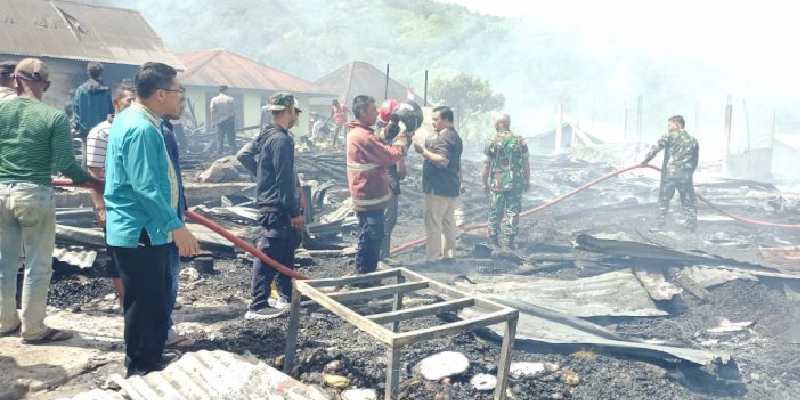 Kebakaran Hanguskan Belasan Unit Rumah di Pegasing Aceh Tengah