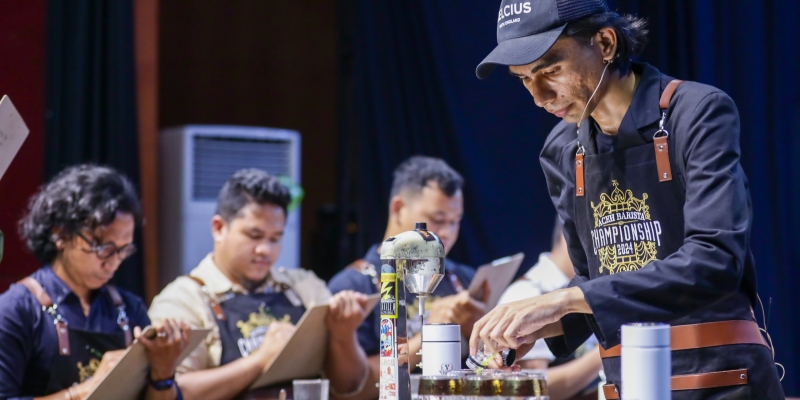 Amanah Gelar Aceh Barista Champ 2024, Diwarnai Peserta Demam Panggung