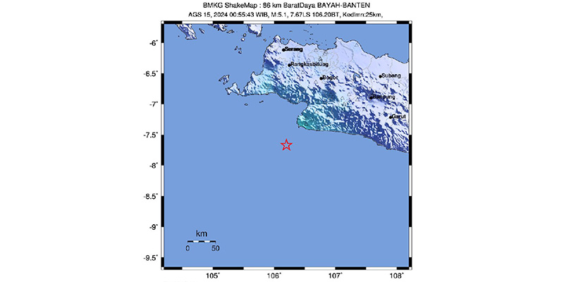 Banten Diguncang Gempa Magnitudo 5,2, Tak Berpotensi Tsunami