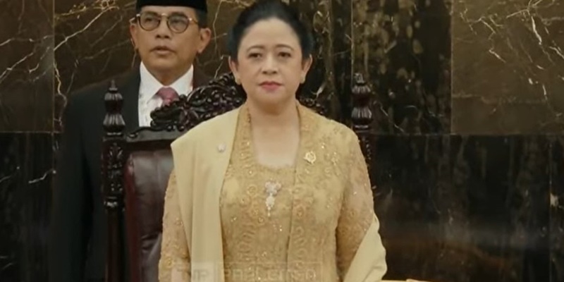 Puan Kenakan Kebaya Nuansa Emas di Sidang Tahunan MPR