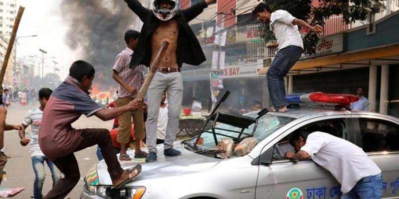 Gelombang Protes Bangladesh Tewaskan 91 Orang
