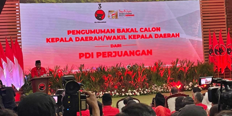 Anies-Rano Belum Nampak di Acara Pengumuman Cakada PDIP Gelombang III