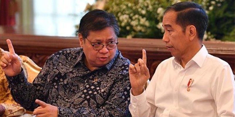 Jokowi dan Airlangga Bertemu Empat Mata, Ini yang Dibahas