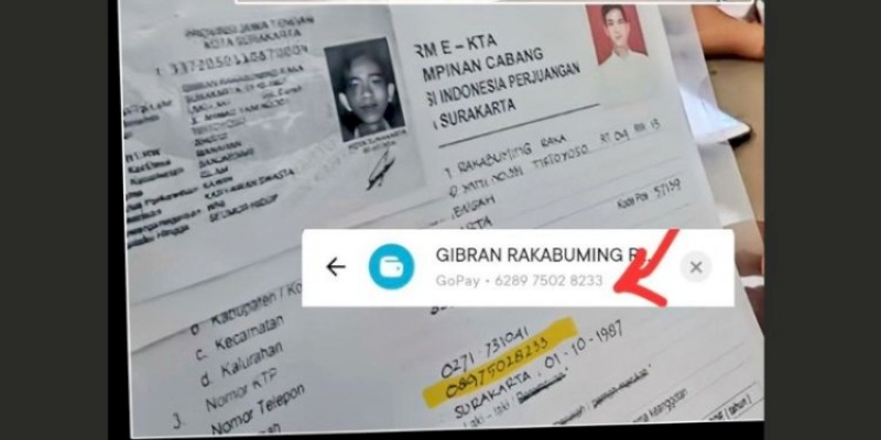 Makin Ketahuan, Nomor Ponsel Fufufafa Dicantumkan Gibran pada Berkas Pilkada Solo