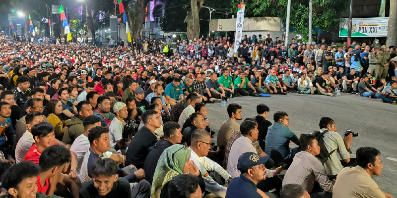 Jalan Imam Bonjol Ditutup Gegara Walikota Nobar Indonesia Vs Australia