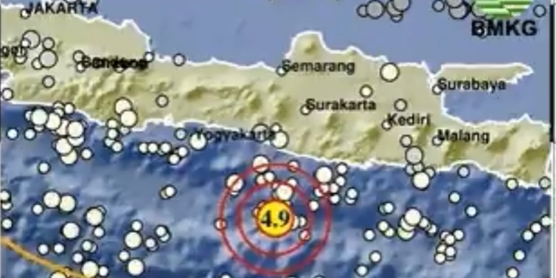 Gunungkidul Diguncang Gempa Beruntun dari Malam hingga Pagi