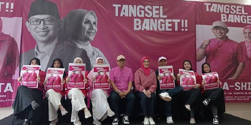 Usung Jargon 'Tangsel Banget', Rama-Shinta Ngejreng dengan Warna Pink