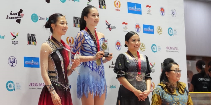 Jakarta Ungguli Jabar di Kejurnas Ice Skating 2024