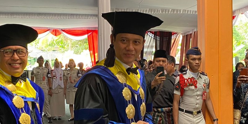 AHY Hadiri Wisuda Taruna STPN Yogyakarta dengan Jubah Kebesaran