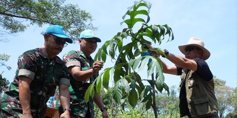 Panglima TNI Gelar Baksos Lewat Pemberian Sembako dan Tanam Pohon