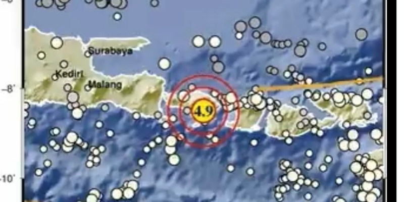 Gempa Magnitudo 4,9 Guncang Gianyar Bali