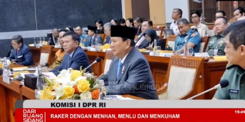 Prabowo Pamit Sekaligus Minta Maaf ke Komisi I