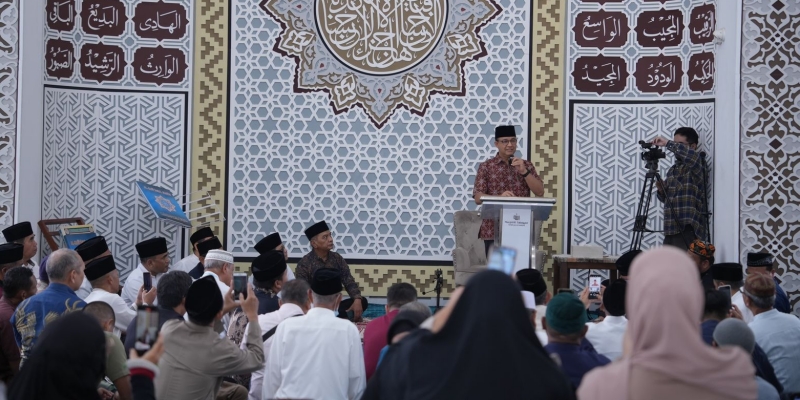 Hadiri Syukuran, Anies Kenang Lika-Liku Pembangunan Masjid At Tabayyun