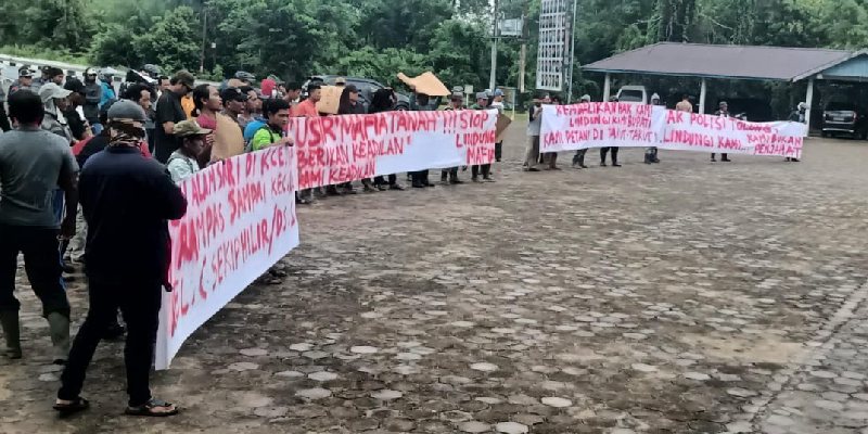 Unjuk Rasa, Petani Sawit Rengat Minta Stop Mafia Tanah di Indragiri Hulu