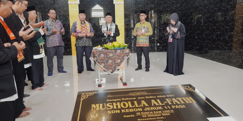 Walikota Jakbar Resmikan Musala Al-Fatih di SDN Kebon Jeruk 11 Pagi