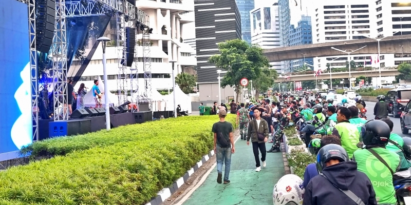 Panggung Rakyat di Sudirman Mulai Gelar Dangdutan