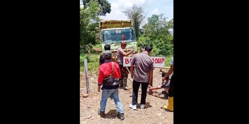 Diduga Dibekingi Oknum Jenderal Polisi, Portal Tambang PT BPAC Dirusak PT LPPBJ