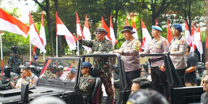 Kapolri Cek Gladi Bersih Pengamanan Pelantikan Prabowo-Gibran