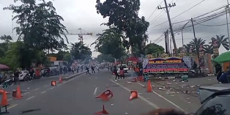 Diserang Geng Motor, Pelantikan GRIB Ricuh di Medan