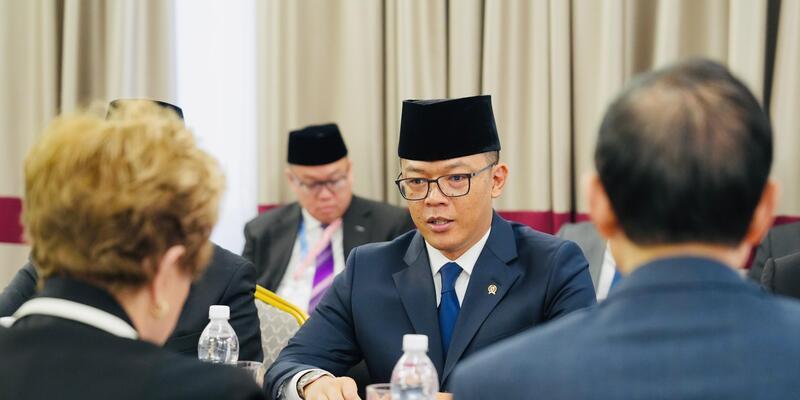 Menlu Sugiono Temui Presiden New Development Bank di Sela-sela KTT BRICS