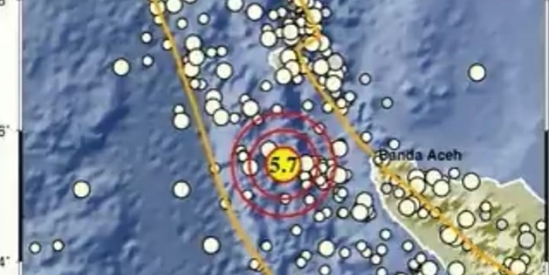 Gempa Magnitudo 5,7 Guncang Aceh