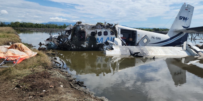 Pesawat SAM Air Jatuh di Gorontalo, 4 Orang Tewas