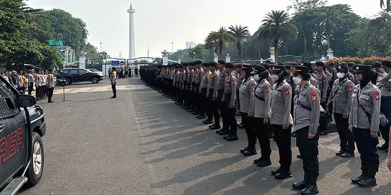 1.270 Personel Gabungan Kawal Demo Buruh Perdana di Era Prabowo-Gibran