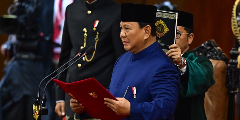 Pidato Perdana, Prabowo Singgung Kebocoran dan Pengusaha Nakal