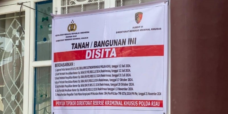 Polda Riau Sita Rumah Muflihun dalam Kasus SPPD Fiktif