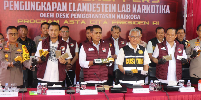 Polri Ungkap Jaringan Clandestine Lab Narkoba Senilai Rp 1,5 Triliun di Bali