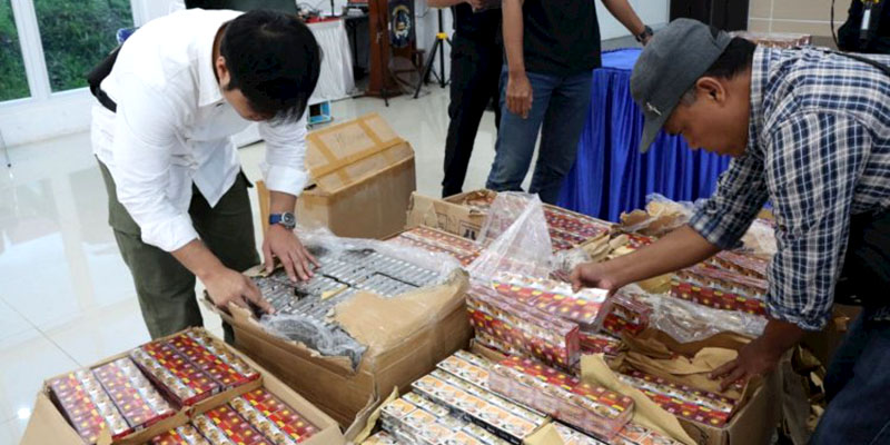 204.800 Batang Rokok Ilegal Gagal Beredar di Aceh Besar