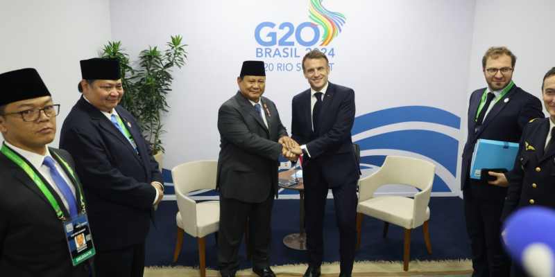 Airlangga Ungkap Obrolan Prabowo-Macron di Sela-sela KTT G20