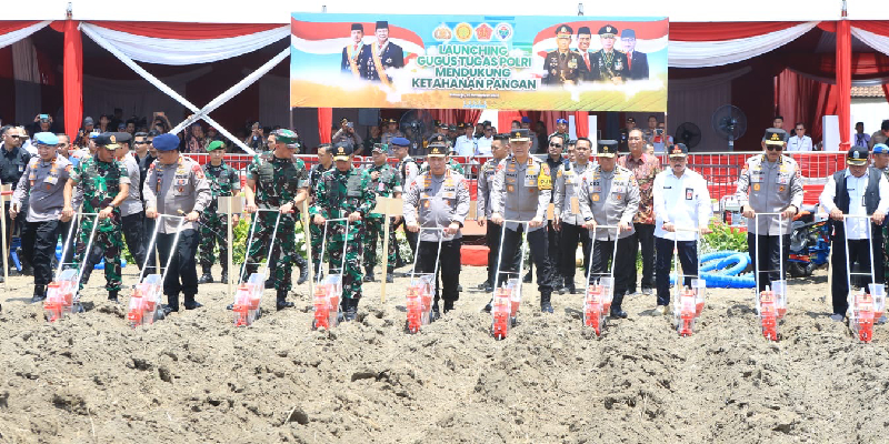 Dukung Swasembada Pangan, Kapolri-Panglima TNI Luncurkan Gugus Tugas Polri