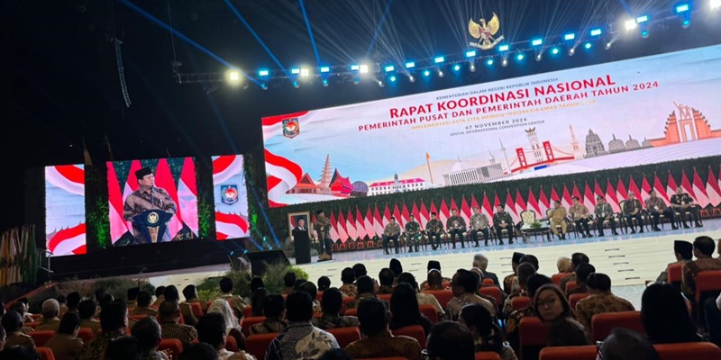 Rakornas Prabowo Bersama Pemda se-Indonesia Berlangsung Tertutup