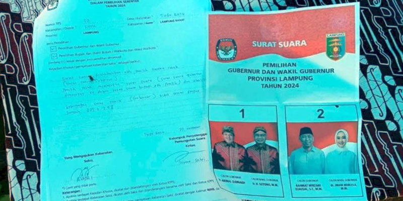 Soal Surat Suara Tercoblos di TPS Tugu Ratu Suoh, Begini Penjelasan KPU Lambar