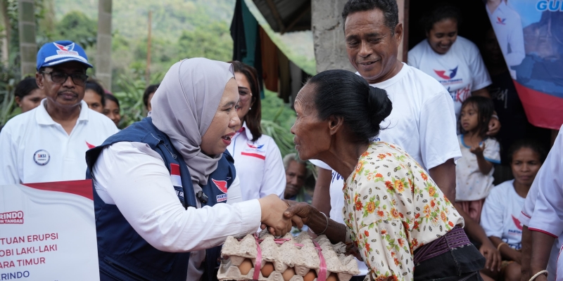 Perindo Turun Tangan Bantu Korban Erupsi Gunung Lewotobi