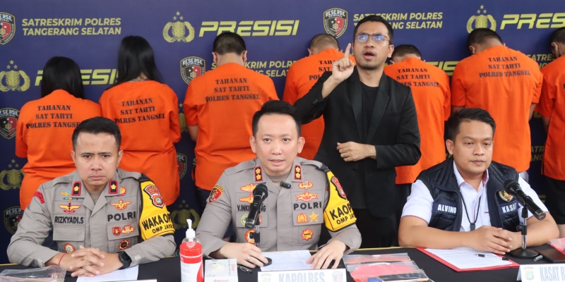 Polres Tangsel Ringkus 7 Tersangka Judol Jaringan Kamboja