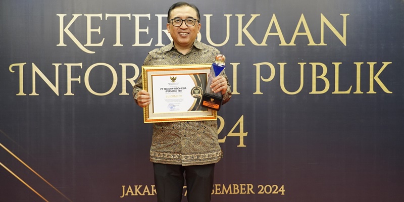 Telkom Raih Peringkat Kedua Badan Publik Kualifikasi “Informatif” dari KIP