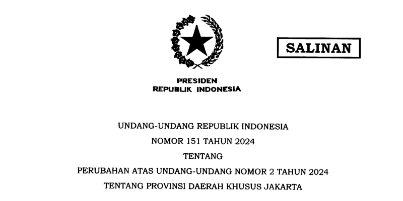 Nomenklatur Baru: Pemenang Pilkada DKI Disebut Gubernur DKJ