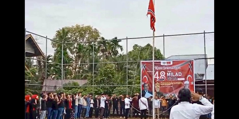 Milad ke-48 GAM, Bendera Bulan Bintang Berkibar di Lhokseumawe