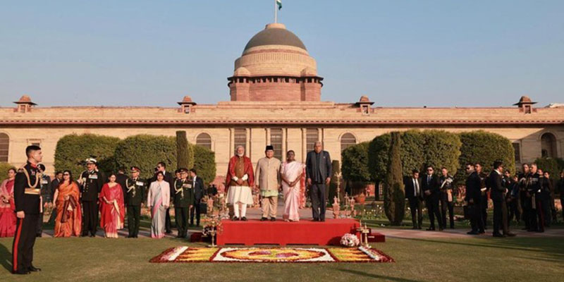Prabowo jadi Presiden RI Kedua yang Hadiri "At Home Reception" di India