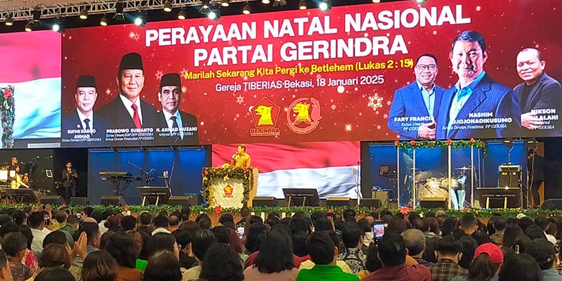 Perayaan Natal Gerindra Momentum Doa untuk Keberhasilan Pemerintahan Prabowo-Gibran