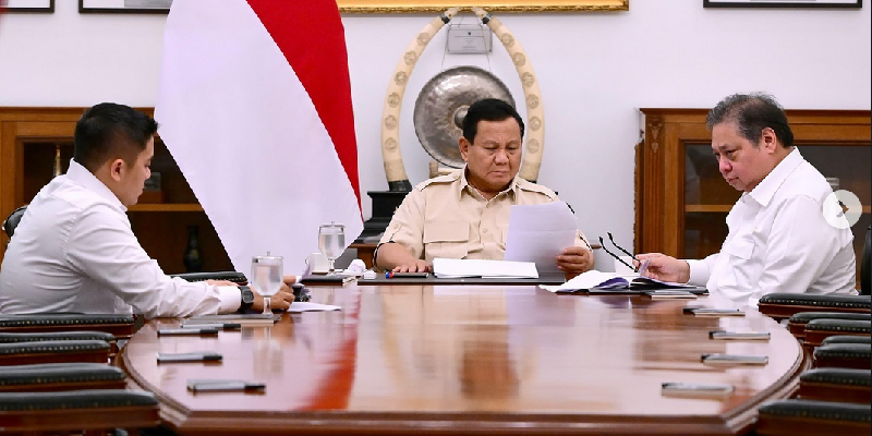 Menghadap Prabowo, Airlangga Lapor Kondisi Ekonomi Nasional